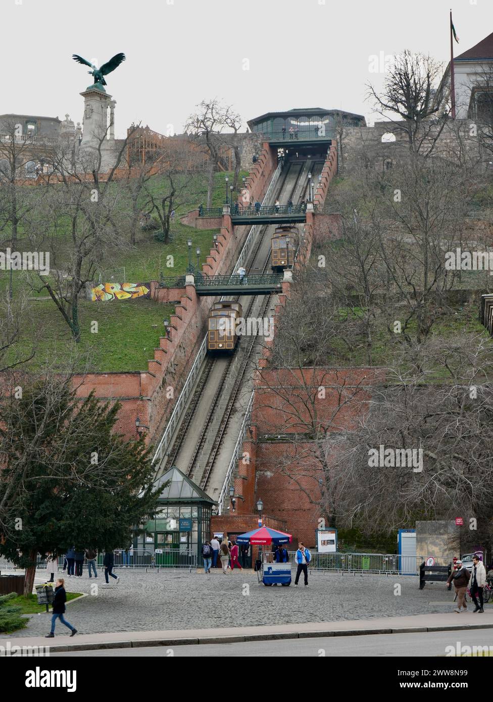 Le funiculaire de Castle Hill a ouvert ses portes en 1870. Banque D'Images