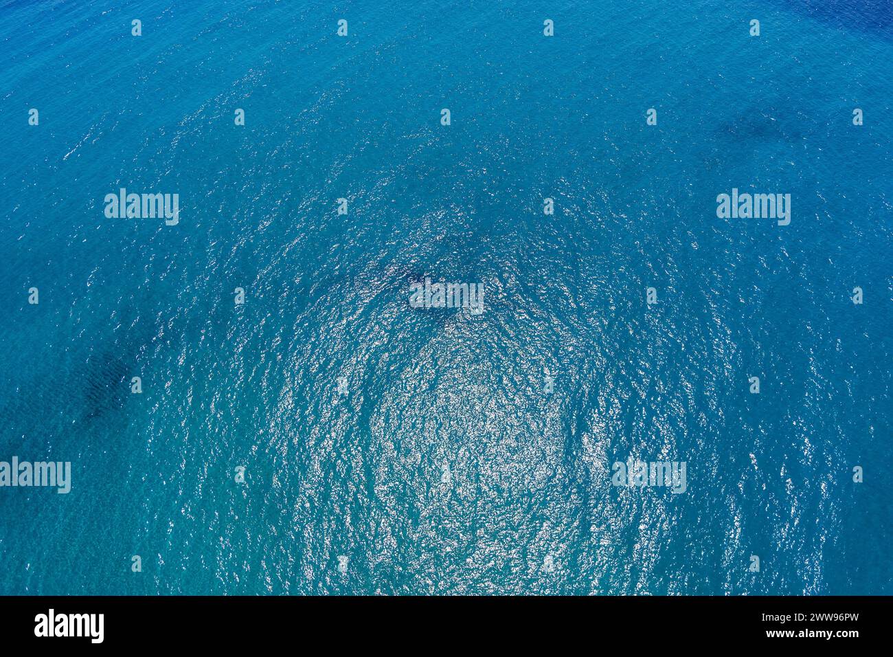 Surface bleue de la mer, vue de dessus Banque D'Images
