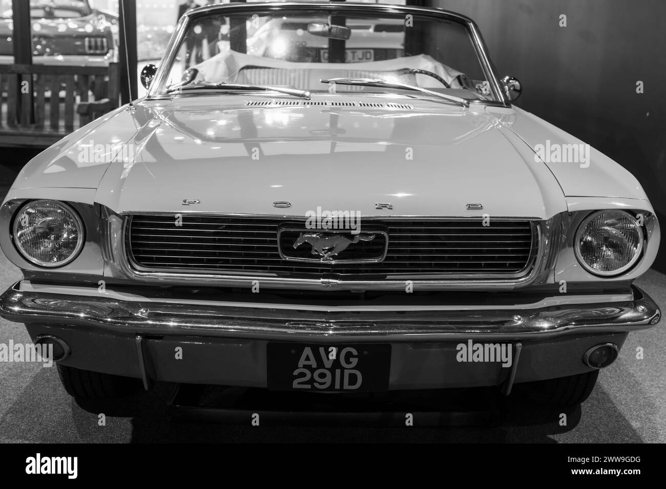 Sparkford.Somerset.United Kingdom.7 janvier 2024.A 1966 Ford Mustang est exposée au Haynes Motor Museum dans le Somerset Banque D'Images