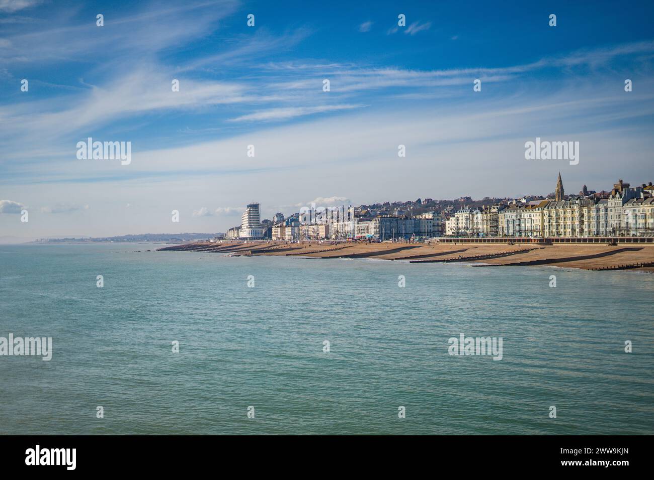 Hasting Sea Front sur la côte sud du Royaume-Uni prise sur sony A7II avec 50MM 1,8. Banque D'Images