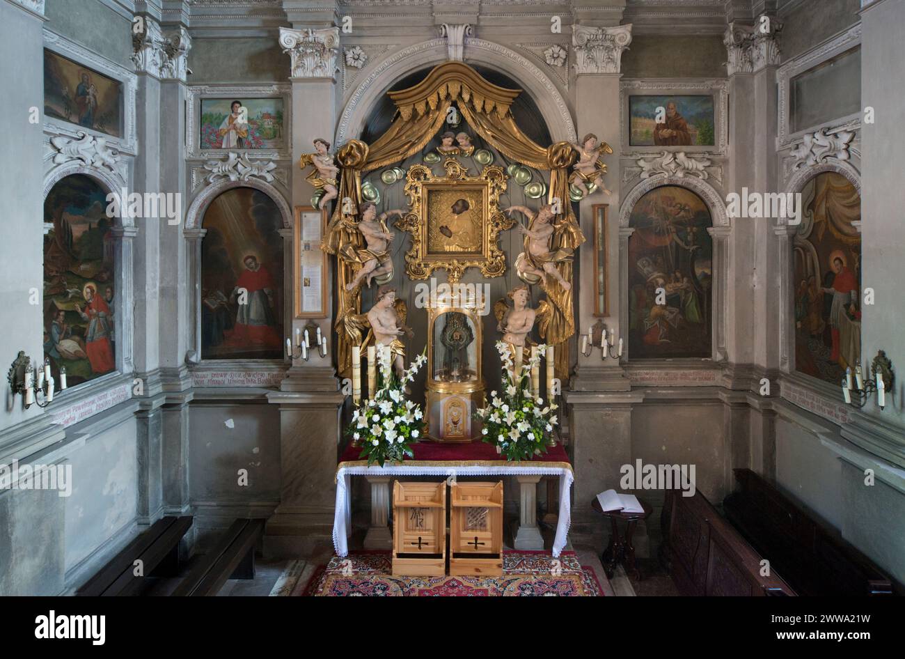 Église des dix mille martyrs, Niepolomice, Pologne Banque D'Images