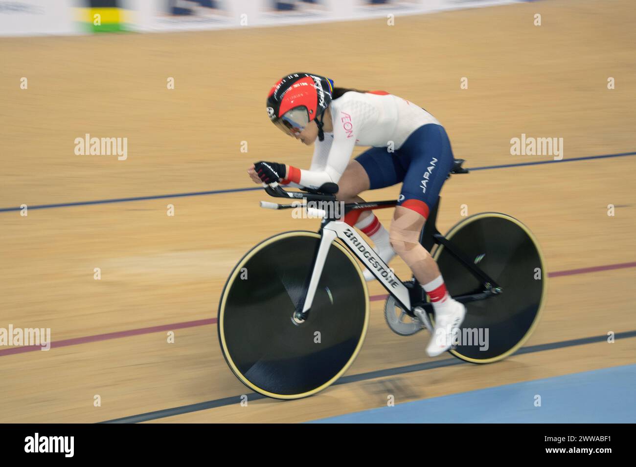 Kieko Sugiura du Japon dans la poursuite C3 féminine. Rio de Janeiro, Brésil. 22 mars 2024. Crédit : Casey B. Gibson/Alamy Live News Banque D'Images