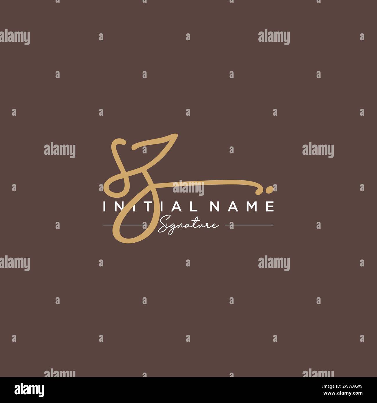 Vecteur de modèle de logo SZ signature Illustration de Vecteur