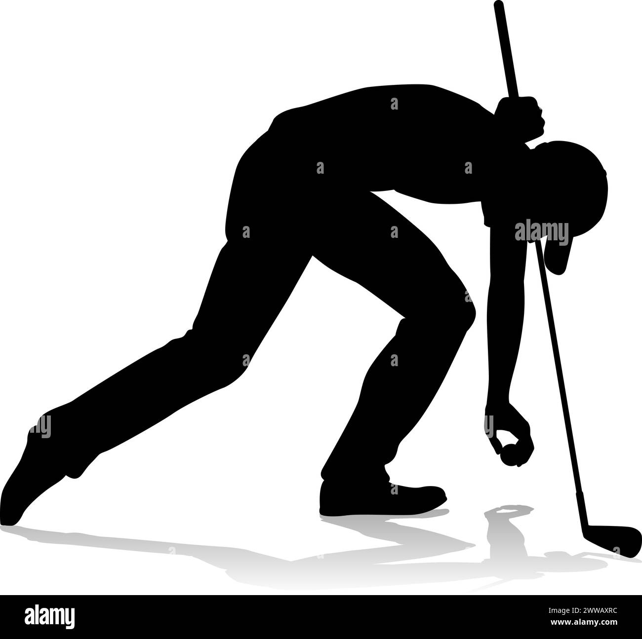 Sports Golf golfeur Personne Silhouette Illustration de Vecteur
