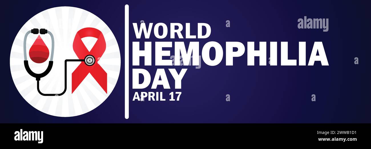Journée mondiale de l'hémophilie. Convient pour carte de vœux, affiche et bannière. Illustration de Vecteur