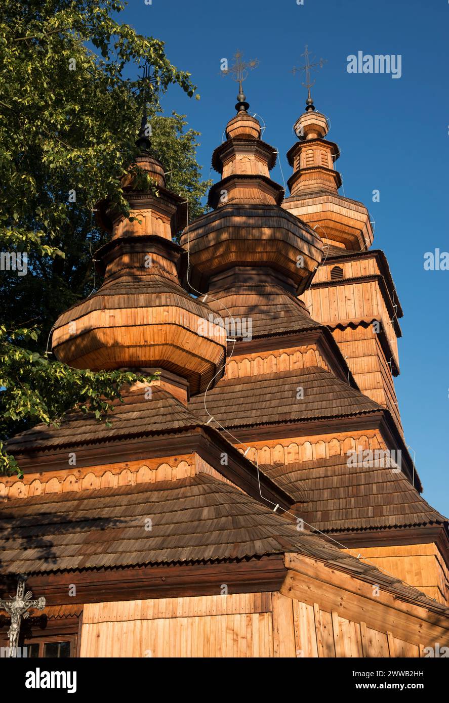 Ancienne église grecque-catholique de allant Paraskeva à Kwiaton, Pologne Banque D'Images