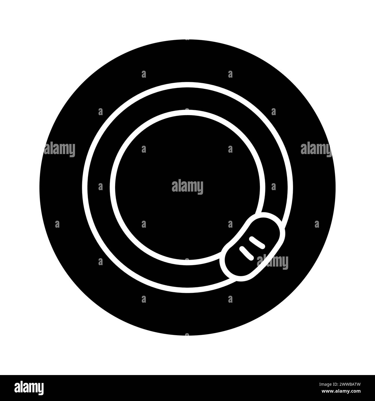 La lampe est une icône de ligne noire fluorescente. Pictogramme pour page Web, application mobile, Promo. Illustration de Vecteur