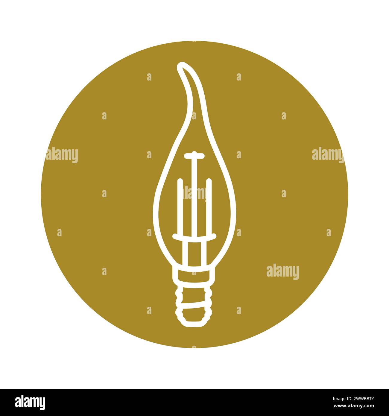 Ampoule bougie icône de ligne noire. Pictogramme pour page Web, application mobile, Promo. Illustration de Vecteur