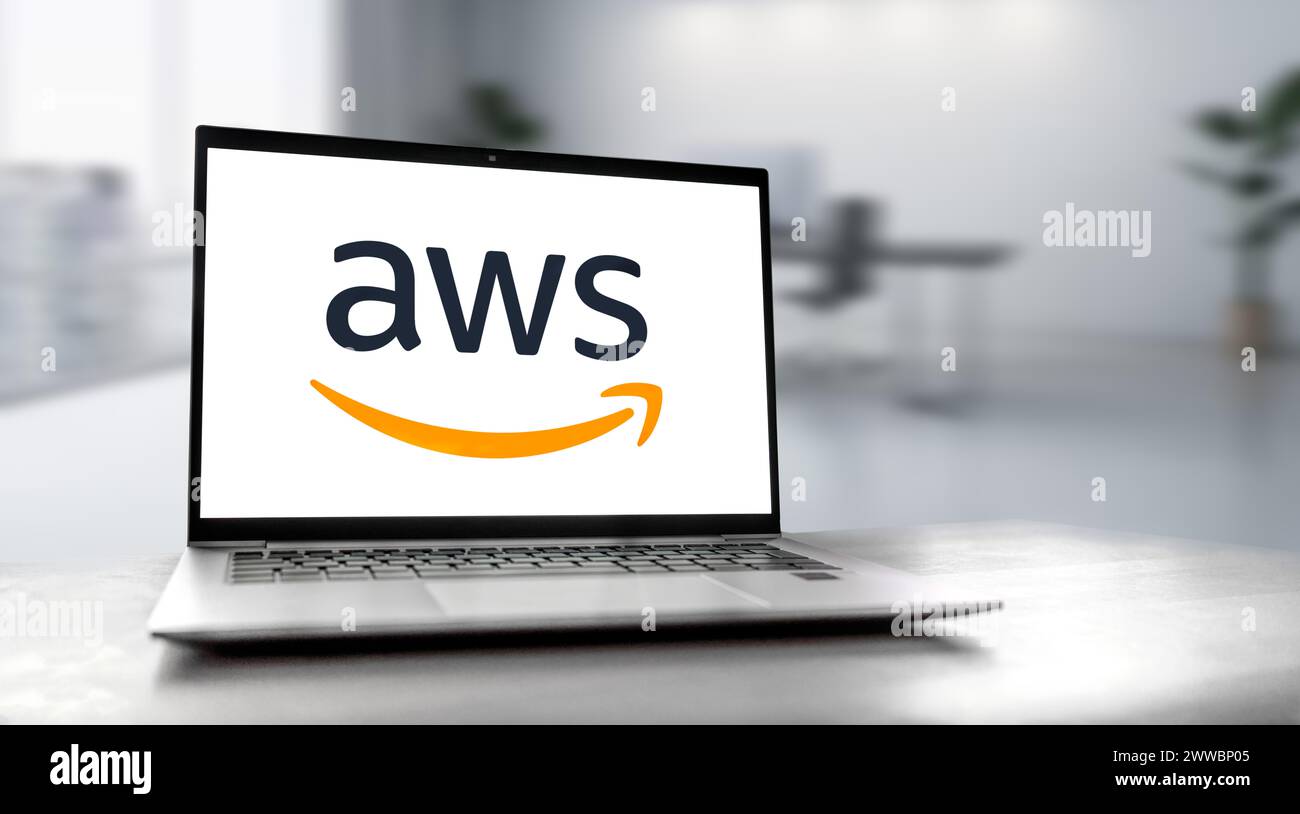 Plate-forme de cloud computing Amazon AWS Banque D'Images