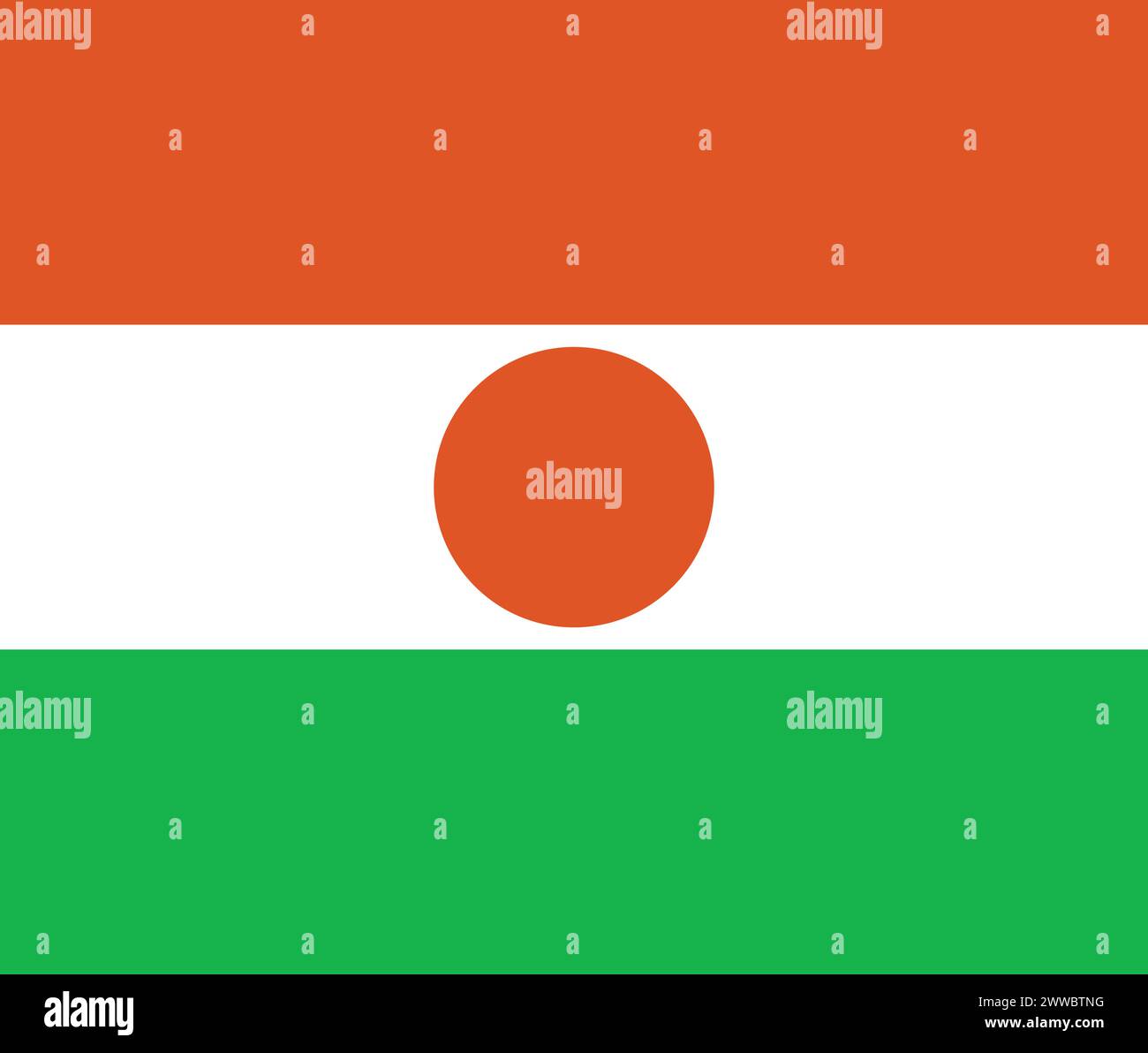 Drapeau national du Niger, panneau Niger, drapeau Niger Illustration de Vecteur