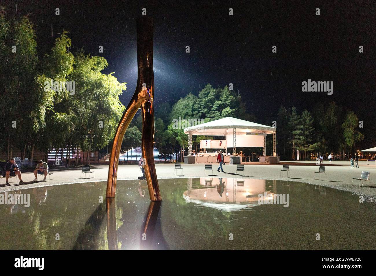 Parvis du festival à Bregenz, Vorarlberg, Autriche Banque D'Images