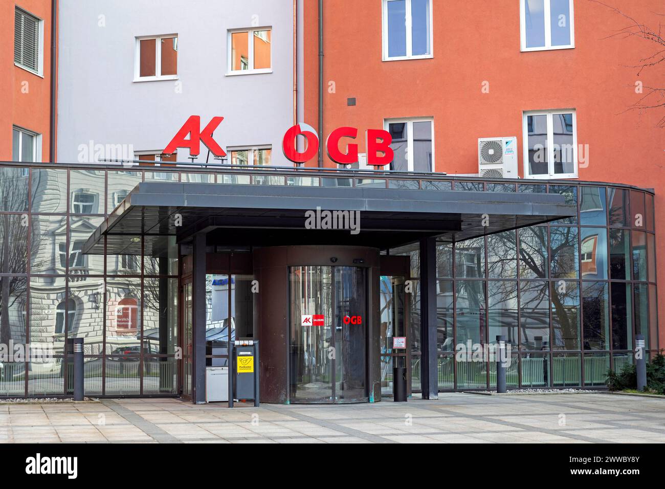 AK et ÖGB Fédération syndicale autrichienne, Salzbourg, Autriche Banque D'Images