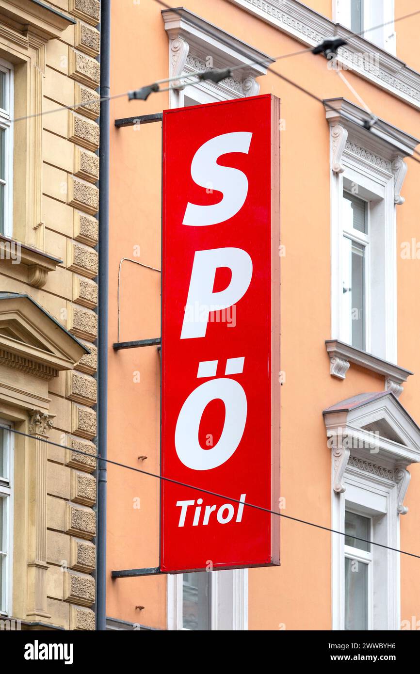 SPÖ Tyrol, quartier général du Parti provincial, Innsbruck, Autriche Banque D'Images