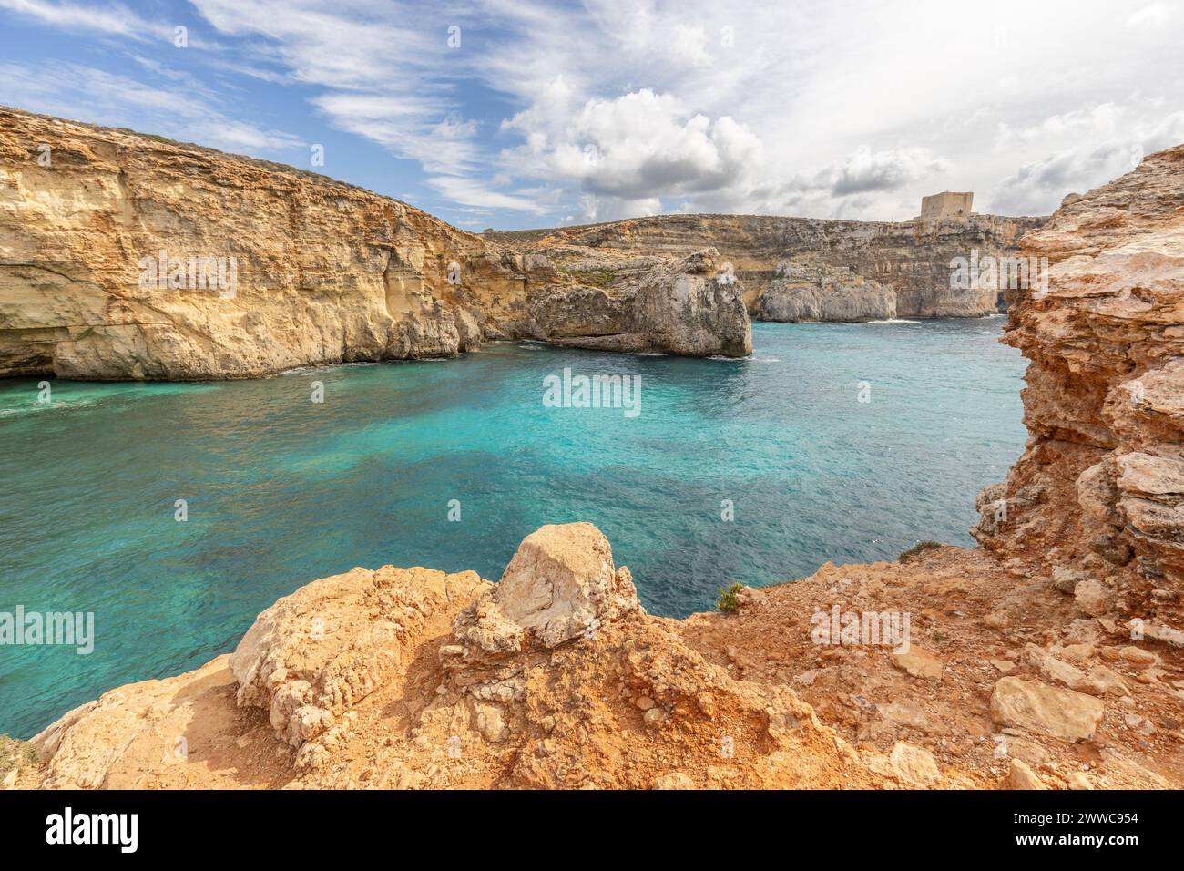 Malte, île de la baie de Comino Banque D'Images