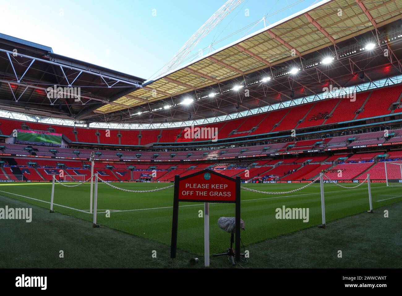 Vue générale du stade de Wembley lors du match amical international Angleterre vs Brésil au stade de Wembley, Londres, Royaume-Uni. 23 mars 2024. (Photo de Gareth Evans/News images) à Londres, Royaume-Uni le 23/03/2024. (Photo de Gareth Evans/News images/SIPA USA) crédit : SIPA USA/Alamy Live News Banque D'Images