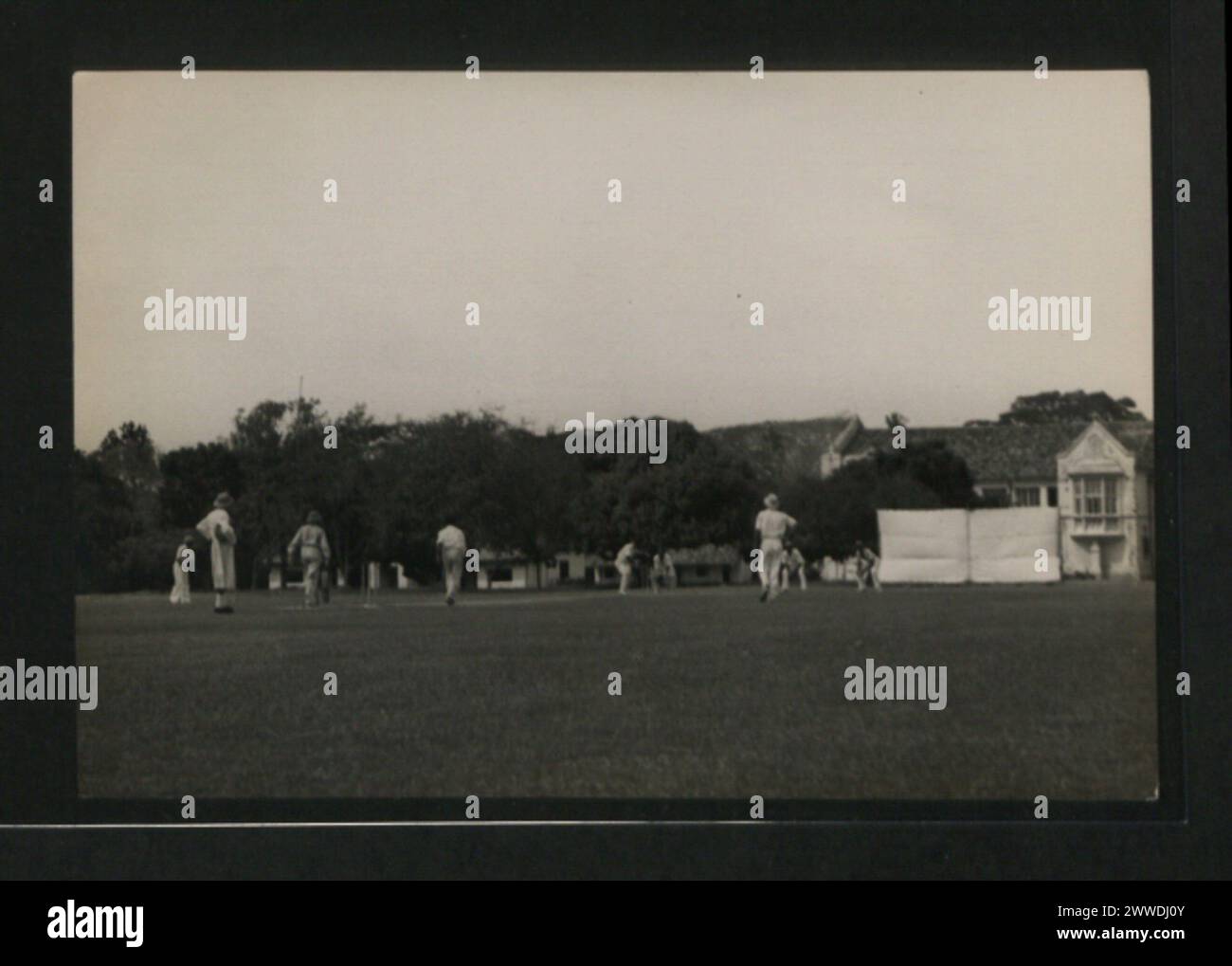 Description : un match de cricket en cours. Emplacement : Colombo, ceylan asie, srilanka, ceylan, asiathrough alens Banque D'Images