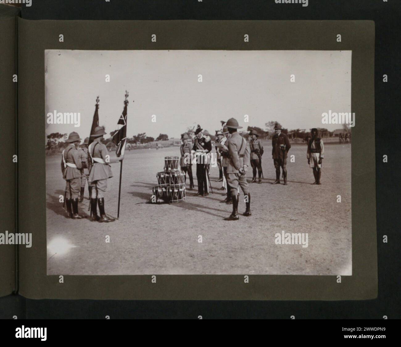 Le régiment nigérian de la Force frontalière ouest-africaine stationné au Nigeria, qui fait partie de l'organisation militaire coloniale britannique en Afrique de l'Ouest. Banque D'Images