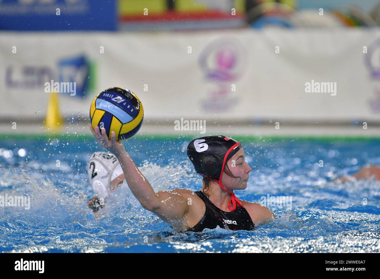 Trieste, Italie. 23 mars 2024. Loredana Sparano (Pallanuoto Trieste) pendant LEN EuroCup Women - Pallanuoto Trieste vs Spandau 04 berlin, LEN Euro Cup waterpolo match à Trieste, Italie, 23 mars 2024 crédit : Agence photo indépendante/Alamy Live News Banque D'Images