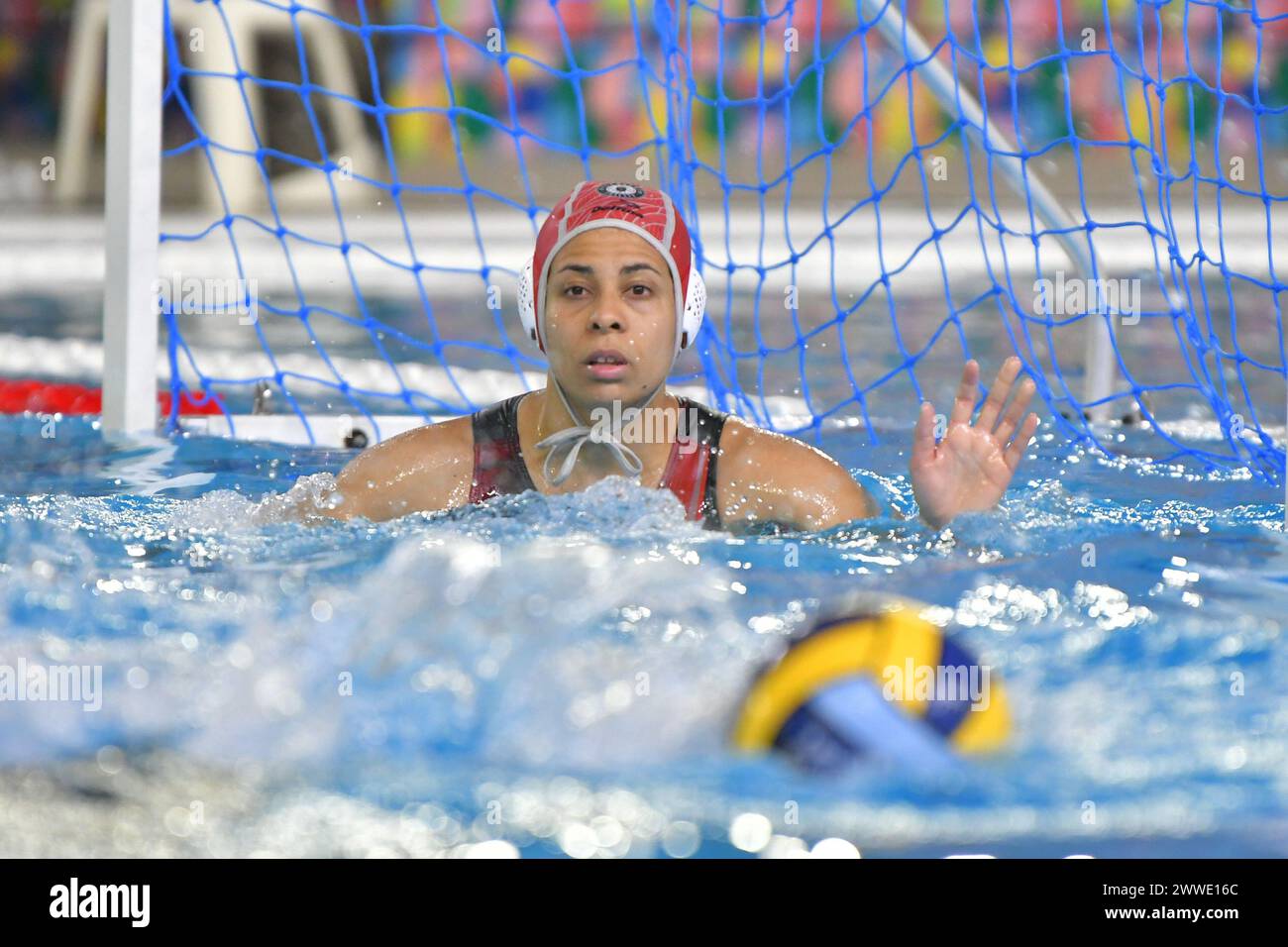 Trieste, Italie. 23 mars 2024. Loredana Sparano (Pallanuoto Trieste) pendant LEN EuroCup Women - Pallanuoto Trieste vs Spandau 04 berlin, LEN Euro Cup waterpolo match à Trieste, Italie, 23 mars 2024 crédit : Agence photo indépendante/Alamy Live News Banque D'Images