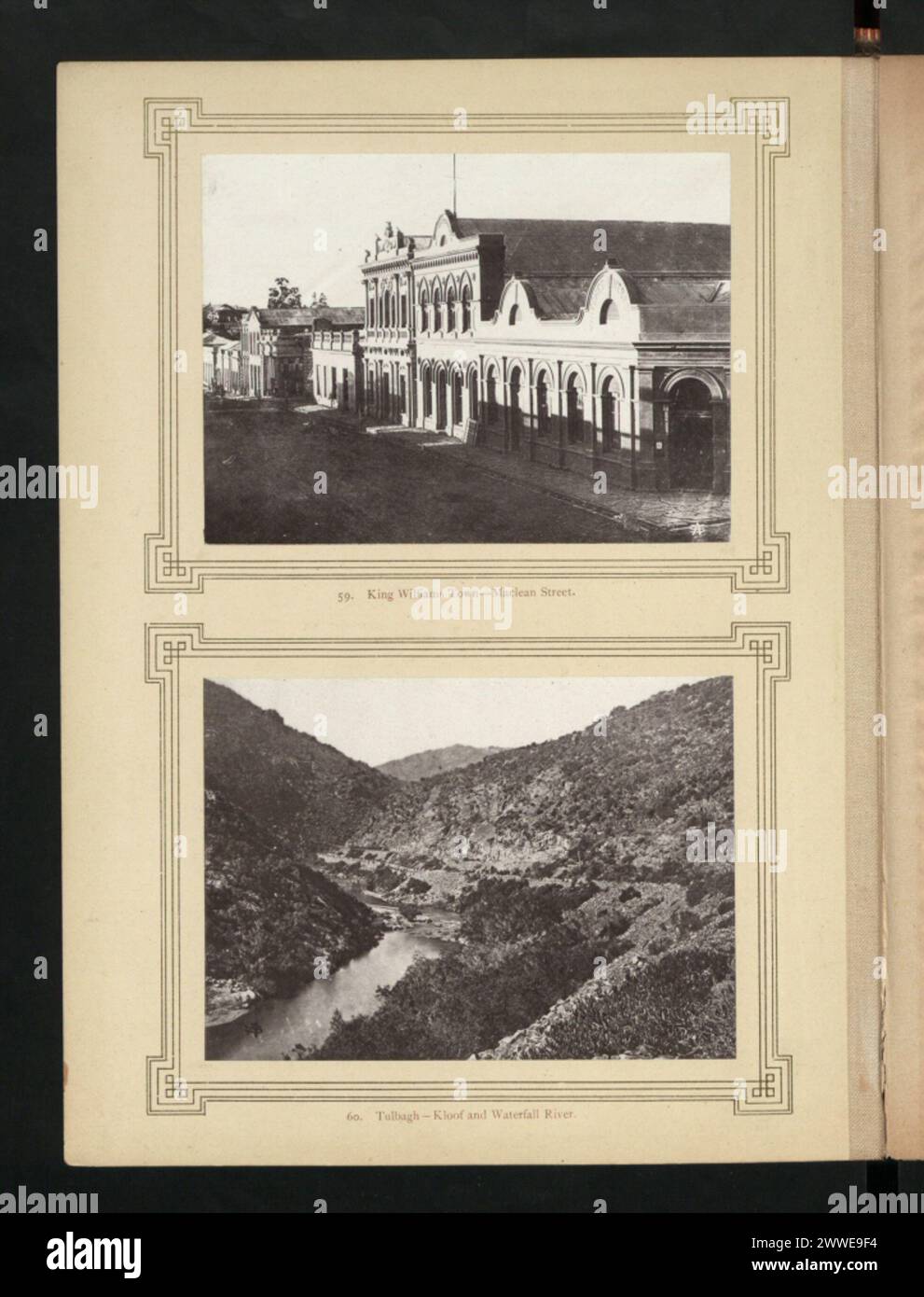 Description : King Williams Town-Maclean Street. Lieu : King Williams Description : Tulbagh-Kloof et rivière Waterfall. tulbagh, kingwilliamstown, afrique Banque D'Images