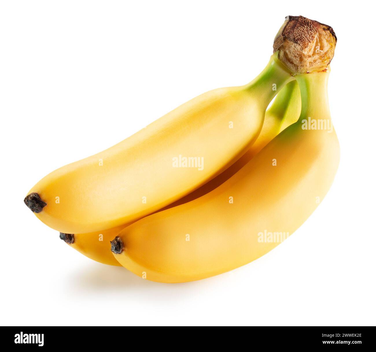bananes savoureuses isolées sur le fond blanc. Masque. Banque D'Images