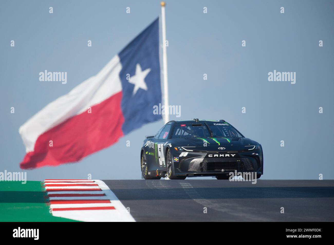 Les Amériques. 23 mars 2024. TY Gibbs (54) avec Joe Gibbs Racing, entraînement matinal au Grand Prix automobile EchoPark, circuit of the Americas. Austin, Texas. Mario Cantu/CSM/Alamy Live News Banque D'Images