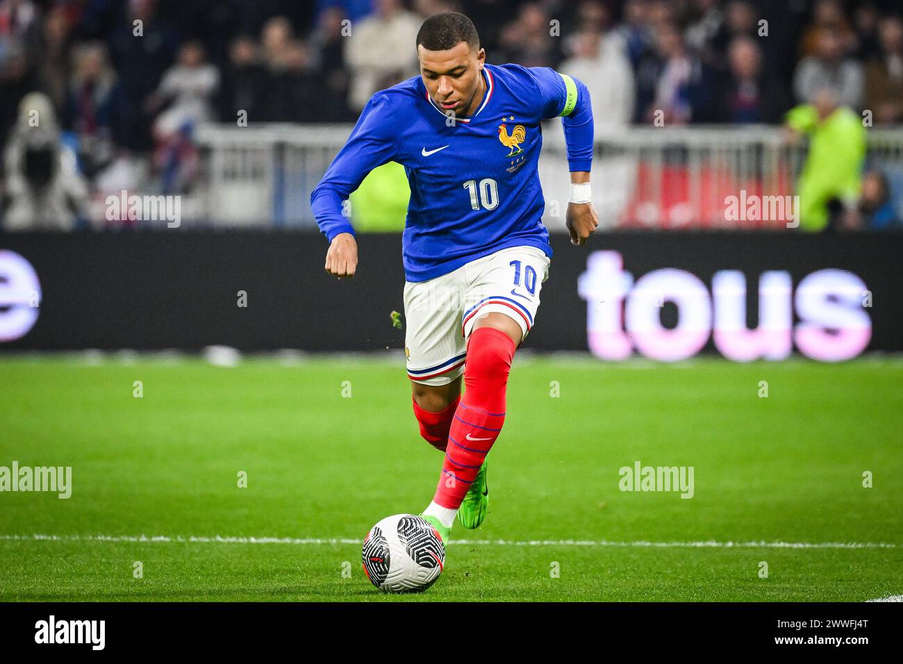 Kylian MBAPPE de France lors du match amical international de football entre la France et l'Allemagne le 23 mars 2024 au stade Groupama de Decines-Charpieu près de Lyon Banque D'Images