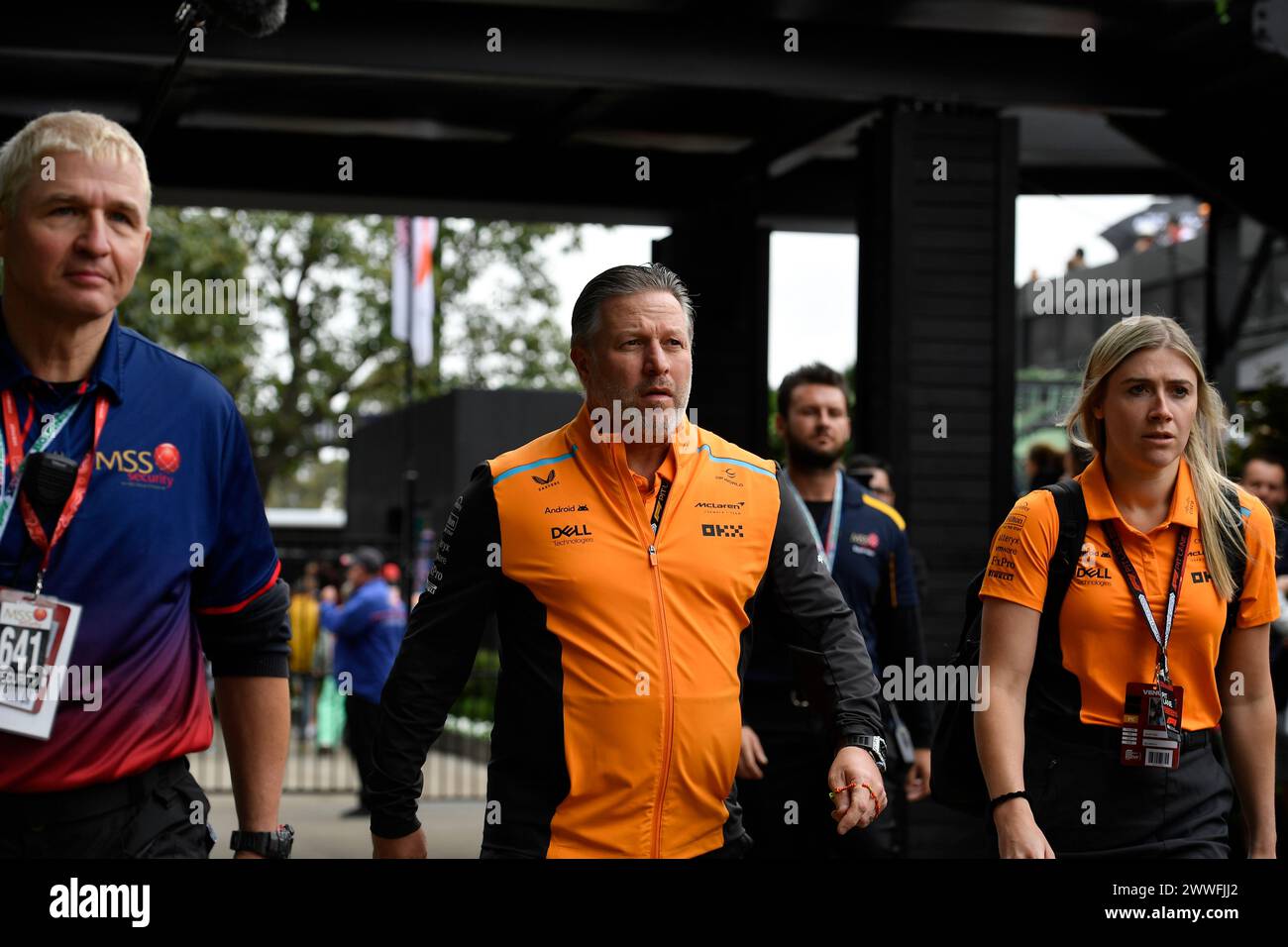 MELBOURNE, AUSTRALIE 24 mars 2024. Sur la photo : McLaren Formula 1 Team, Directeur général de McLaren Racing Zak Brown dans le paddock du Rolex Australian Grand Prix 2024 de formule 1 de la FIA du 22 au 24 mars à l'Albert Park Street circuit, Melbourne, Australie. Crédit : Karl Phillipson/Alamy Live News Banque D'Images