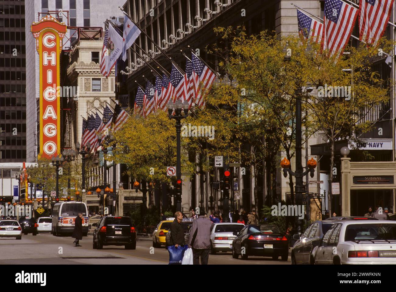 Marshall Fields Department Store, State Street, Chicago, Illinois, États-Unis. Banque D'Images