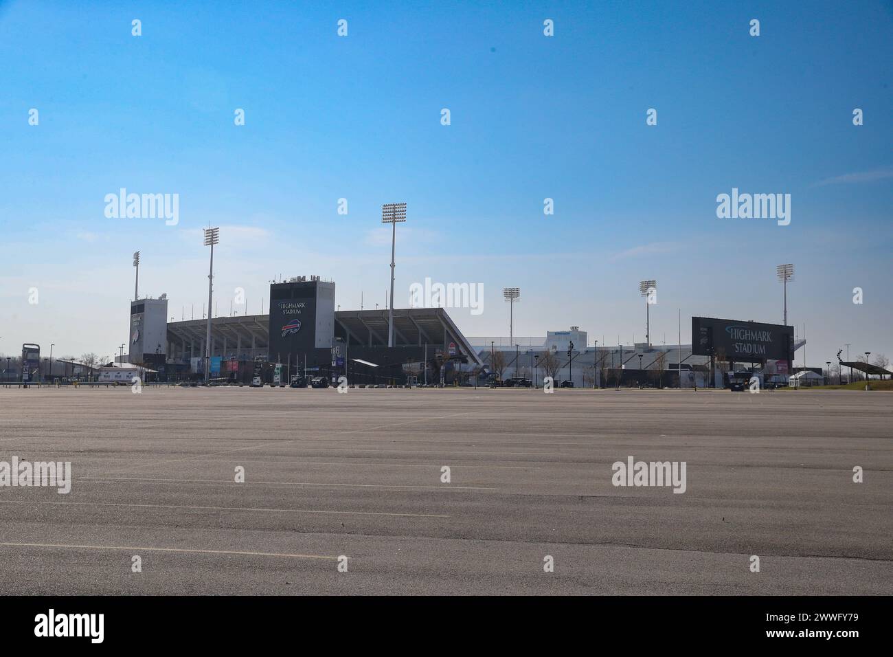 Buffalo, NY, États-Unis. 13 mars 2024. Highmark Stadium est vide en basse saison. Les Bills de Buffalo joueront une saison de plus ici avant de déplacer acr Banque D'Images