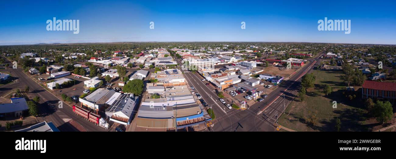 Panorama du quartier des affaires à Roma Queensland Australie Banque D'Images