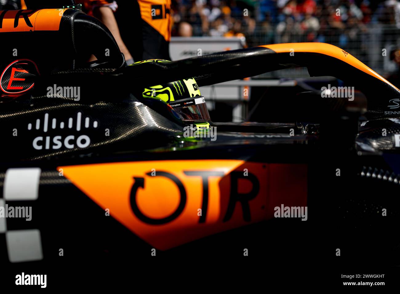 Melbourne, Australie. 24 mars 2024. NORRIS Lando (gbr), McLaren F1 Team MCL38, portrait lors du Rolex Australian Grand Prix de formule 1 2024, 3ème manche du Championnat du monde de formule 1 2024 du 22 au 24 mars 2024 sur le circuit Albert Park, à Melbourne, Australie - photo DPPI crédit : DPPI Media/Alamy Live News Banque D'Images