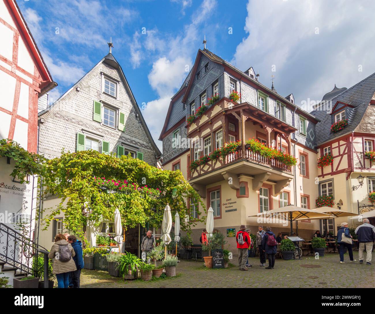 Beilstein : vieille ville de Beilstein à Moselle, Rhénanie-Palatinat, Allemagne Banque D'Images