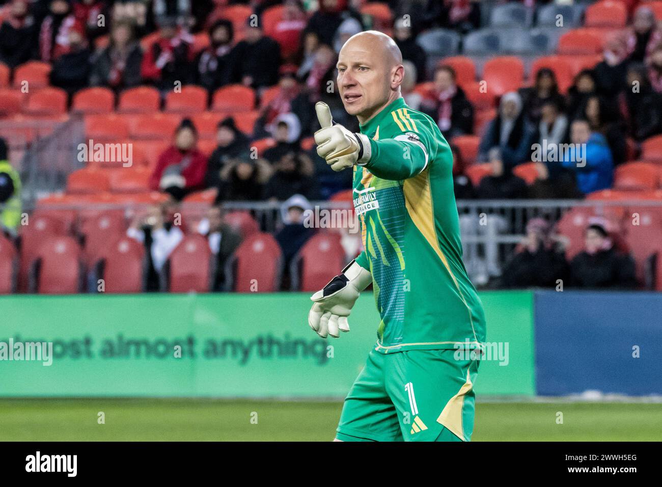 Toronto, Canada. 23 mars 2024. Brad Guzan #1 vu lors du match de la MLS entre Atlanta United et Toronto au BMO Field. Score final ; Atlanta United 0:2 Toronto. (Photo par Angel Marchini/SOPA images/SIPA USA) crédit : SIPA USA/Alamy Live News Banque D'Images