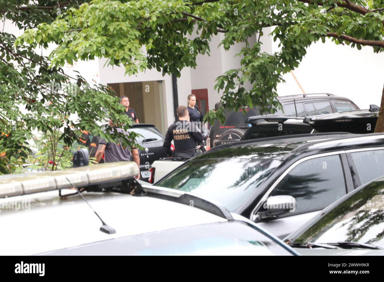 24 mars 2024, Rio de Janeiro, Rio de Janeiro, Brésil : RIO DE JANEIRO (RJ), 24/03/2024- OPÉRATION- PRISON-POLICE FÉDÉRALE. L'opération meurtre, Inc a été lancée ce dimanche 24 mars 2024 par la police fédérale, le Bureau du Procureur général et le Ministère public de Rio de Janeiro. Les frères Domingos Brazao et Chiquinho Brazao ont été arrêtés et soupçonnés d'être responsables de l'attaque contre Marielle Franco, en mars 2018, au cours de laquelle le chauffeur Anderson Gomes est également mort. Le chef de la police Rivaldo Barbosa a également été arrêté dans la ville de Rio de Janeiro (RJ). (Foto : JosÃƒ © Lucena/Thenews2/Zumapr Banque D'Images