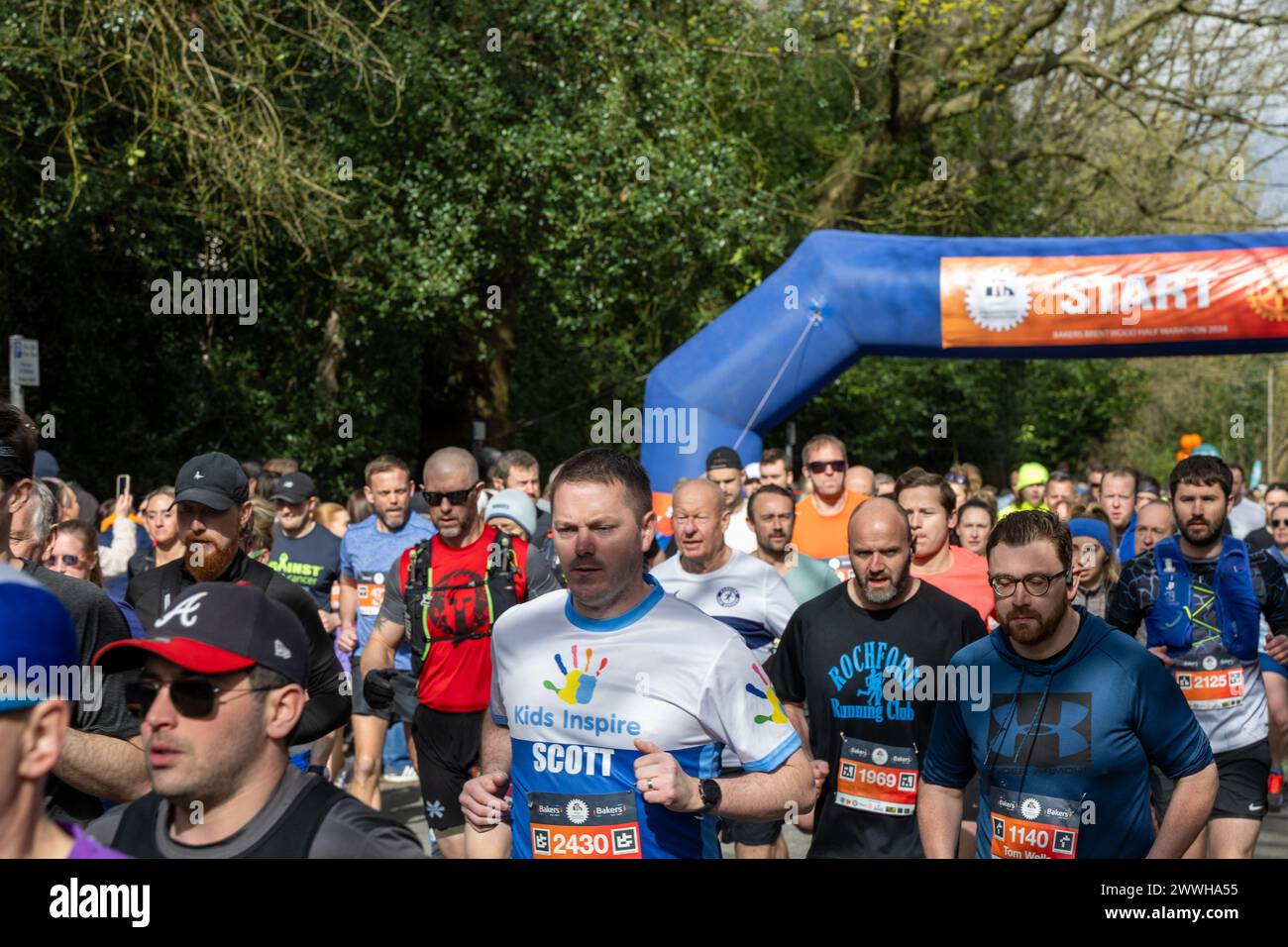 Brentwood, Royaume-Uni. 24 mars 2024. Brentwood Essex 24 mars 2024 Brentwood Half Marathon, Brentwood Essex crédit : Ian Davidson/Alamy Live News Banque D'Images