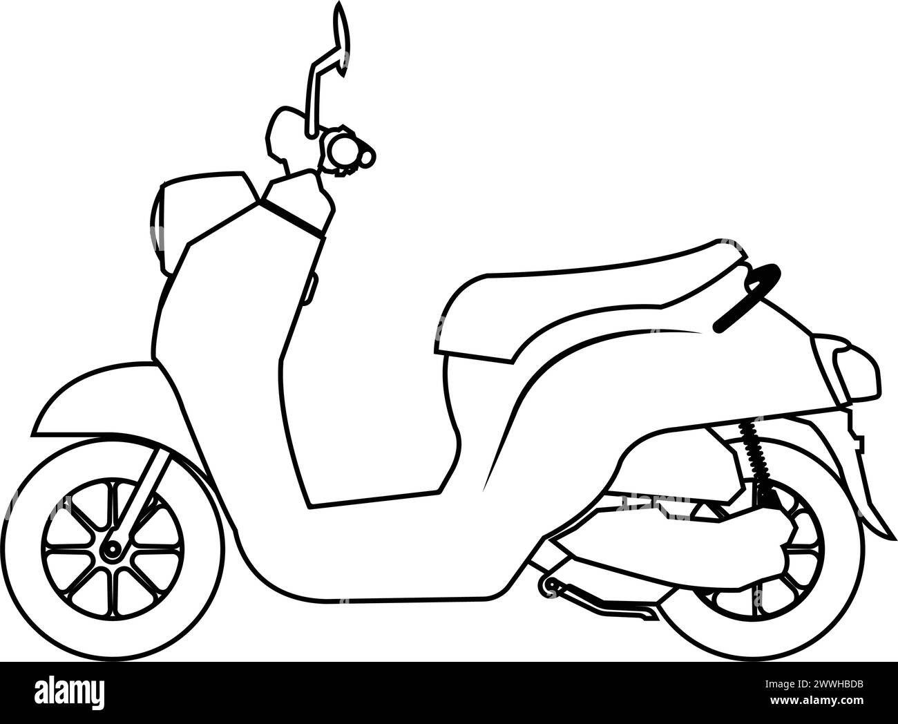 Conception de modèle d'illustration vectorielle d'icône de moto Illustration de Vecteur