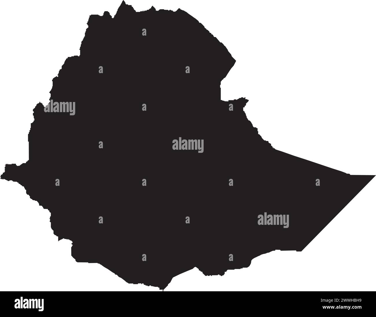 Conception de modèle d'illustration d'icône de carte d'Éthiopie Illustration de Vecteur