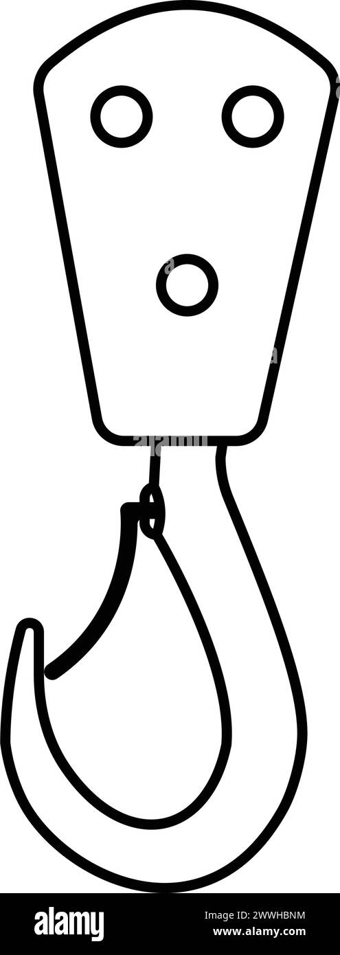 Symbole de crochet de grue Illustration de Vecteur