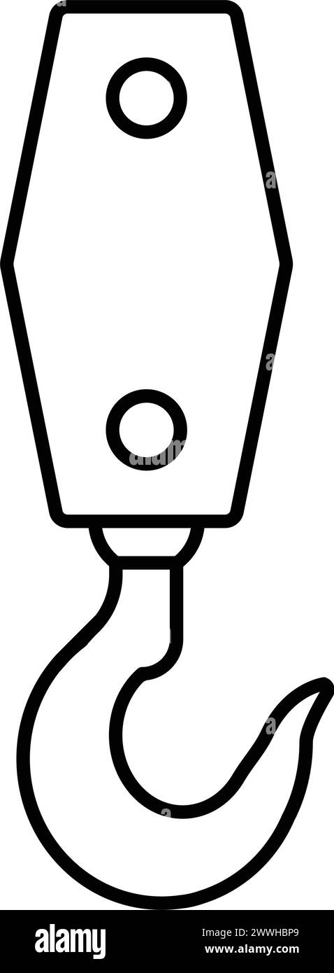 Symbole de crochet de grue Illustration de Vecteur