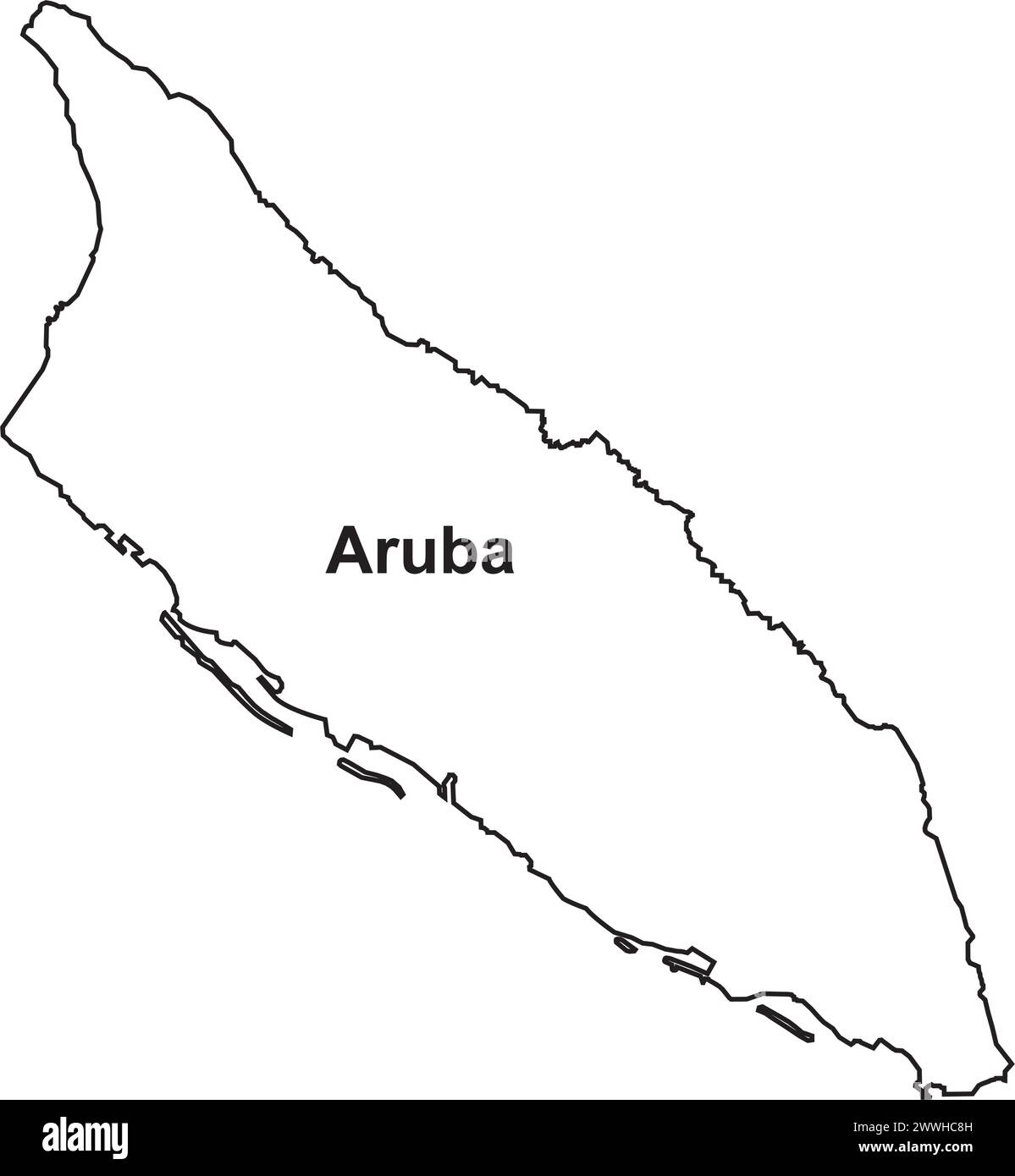 Aruba icône de vecteur d'illustration de symbole de carte arrière-plan Illustration de Vecteur