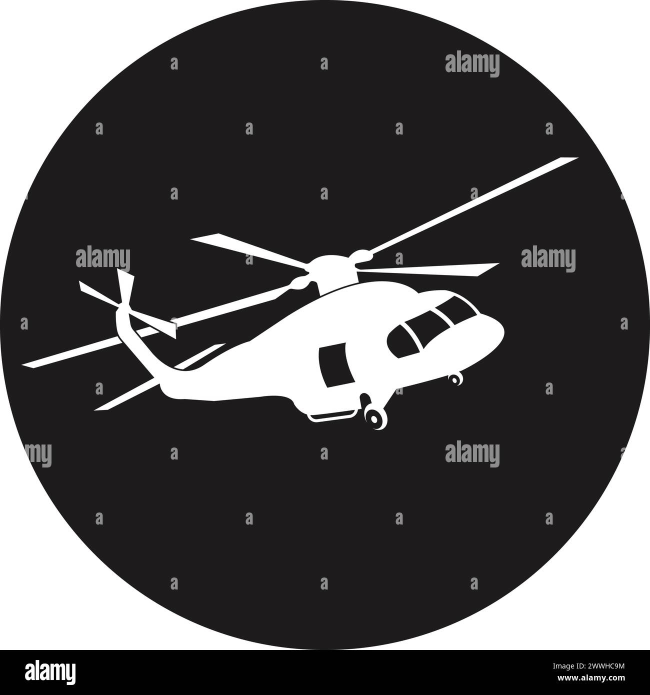 Conception de modèle d'illustration d'icône de vecteur d'hélicoptère Illustration de Vecteur
