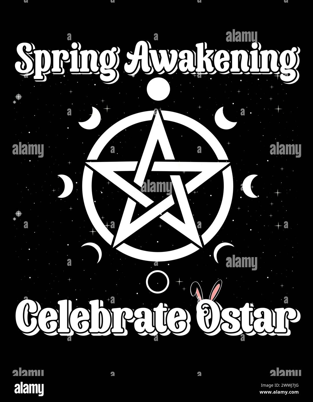 Equinox de printemps – divers motifs de t-shirt. Réveil printanier célébrez ostar. Illustration de Vecteur