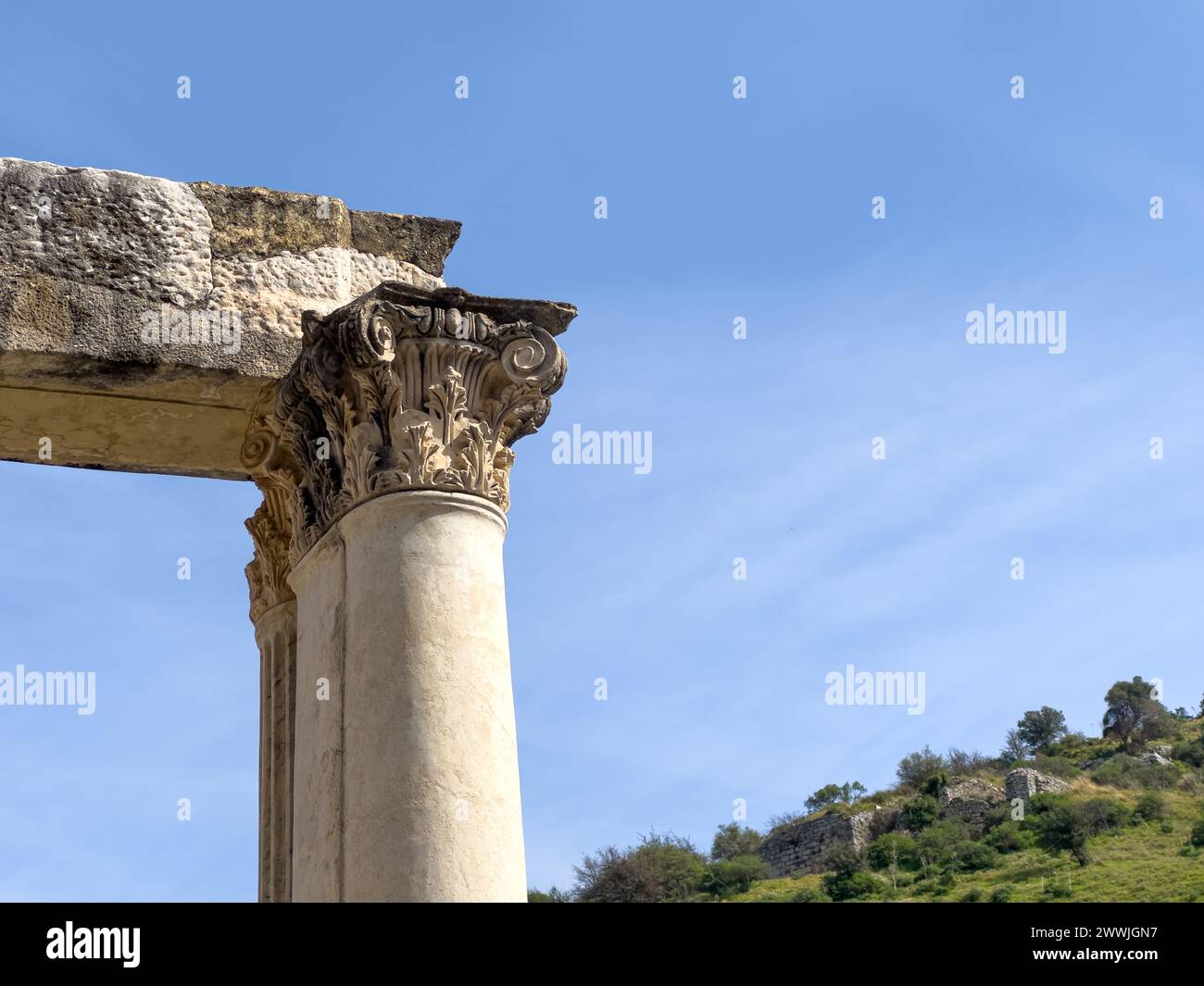 Bibliothèque de Celsus, Éphèse, Turquie, ruines du site antique d'Efes à Izmir, Turquie. Patrimoine de l'UNESCO. Culture et architecture grecques antiques. Banque D'Images