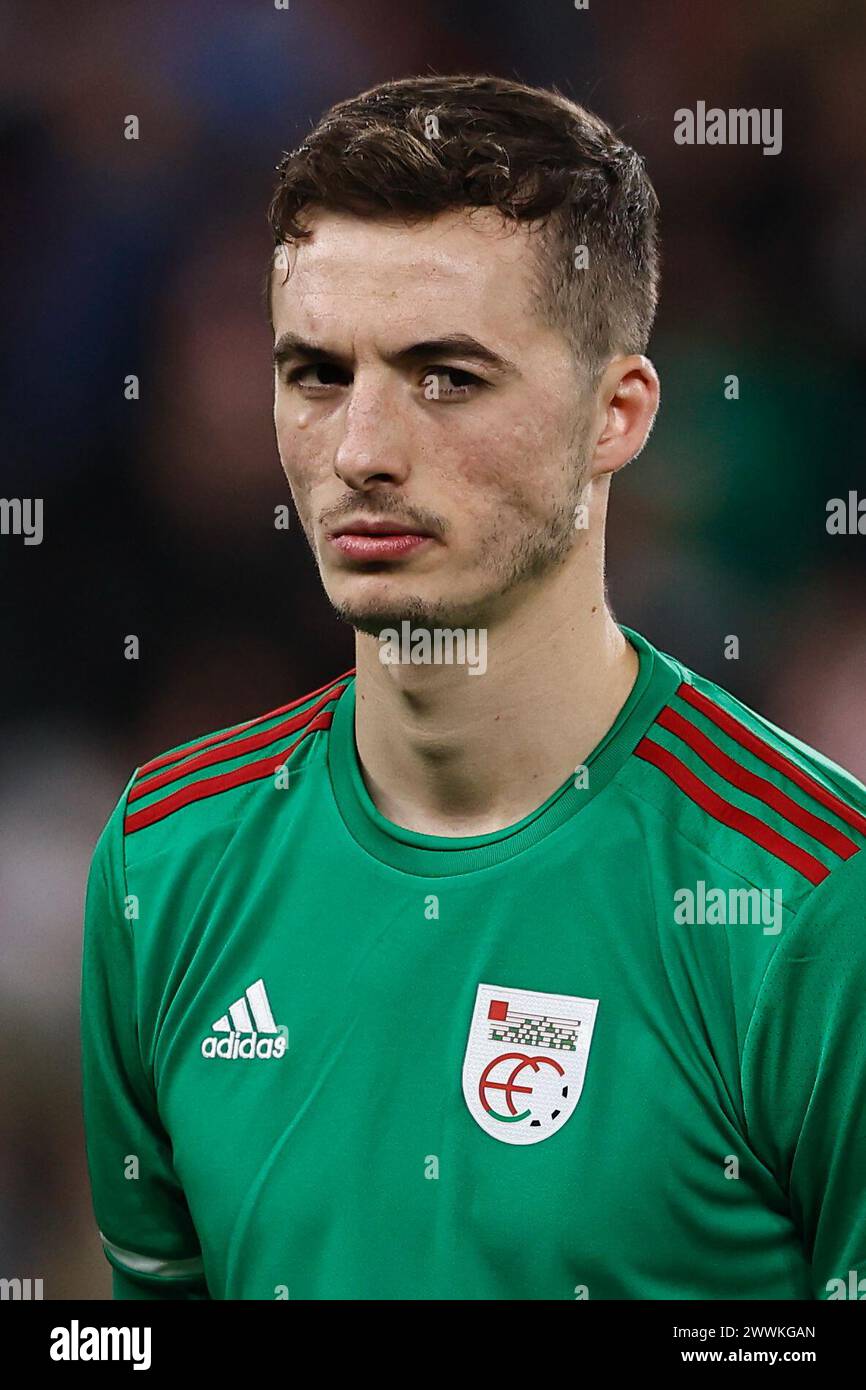 Bilbao, Espagne. 23 mars 2024. Jon Pacheco (Basque) Football/Football : match amical international entre les Basques 1-1 Uruguay au stade San Mames de Bilbao, Espagne . Crédit : Mutsu Kawamori/AFLO/Alamy Live News Banque D'Images