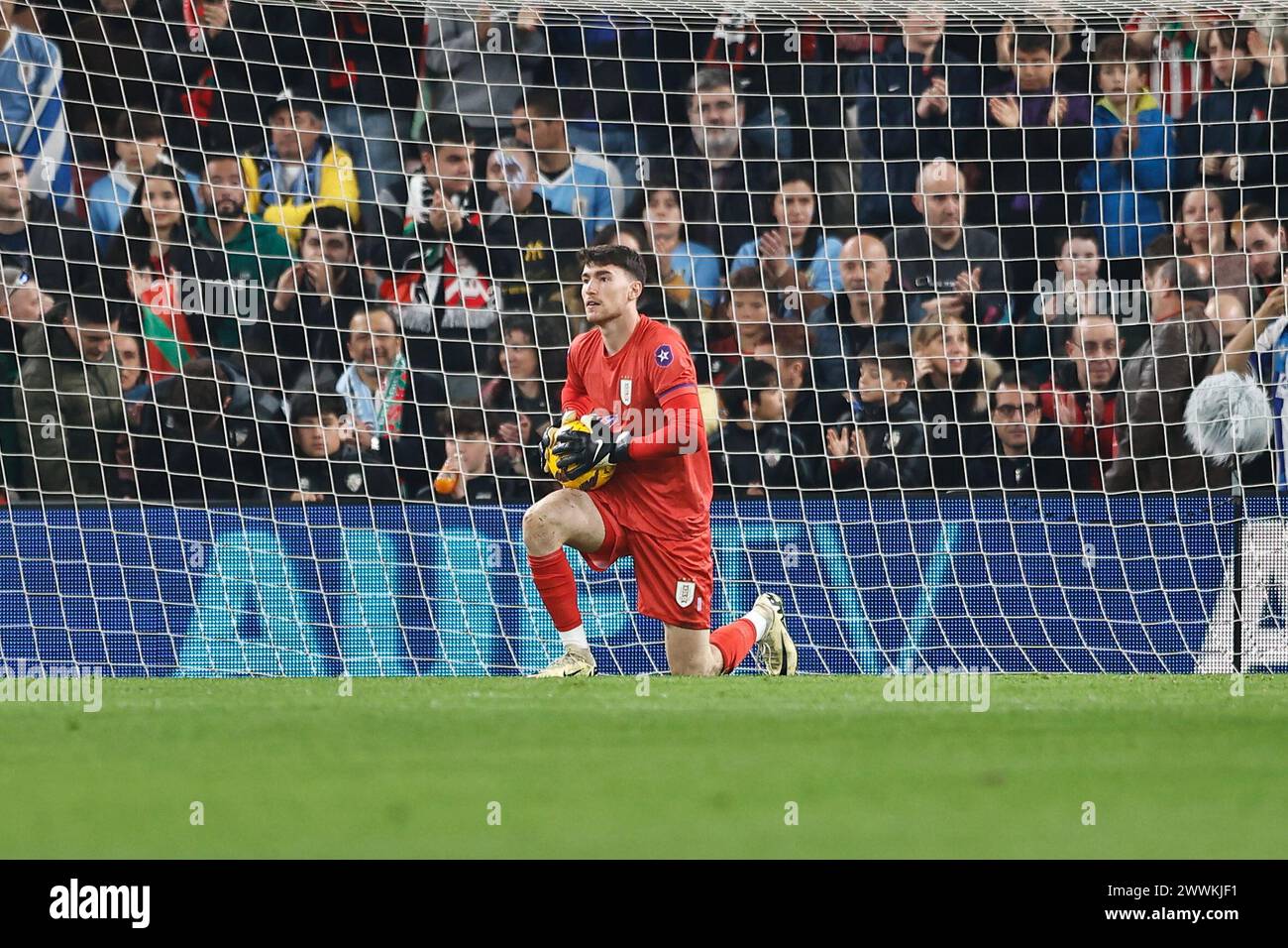 BilbaURUo, Espagne. 23 mars 2024. Franco Israel (URU) Football/Football : match amical international entre Basque 1-1 Uruguay au stade San Mames de BilbaURUo, Espagne . Crédit : Mutsu Kawamori/AFLO/Alamy Live News Banque D'Images