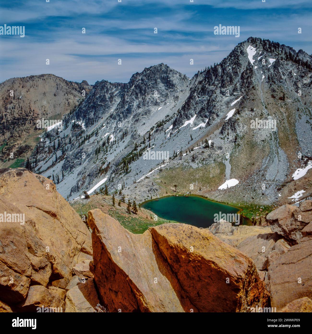 Deer Lake, Dolomite Ridge, Trinity Alps Wilderness, Shasta-Trinity National Forest, Californie Banque D'Images