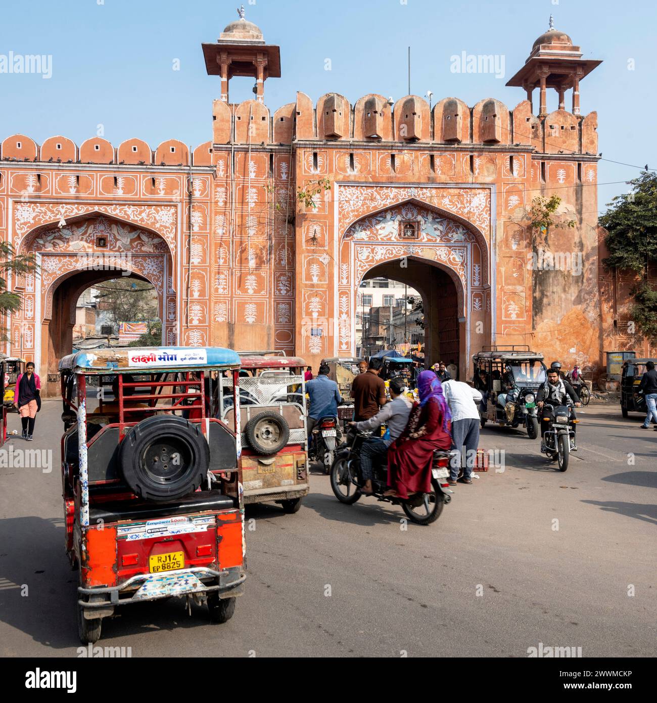 Indien, Jaipur, Ghat Gate Banque D'Images