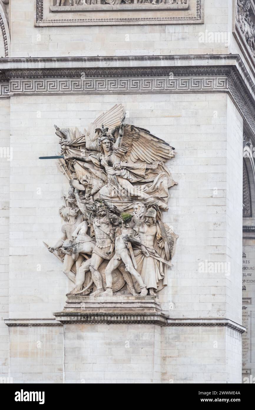 5 décembre 2023- Arc de Triomphe, Paris, France. Banque D'Images