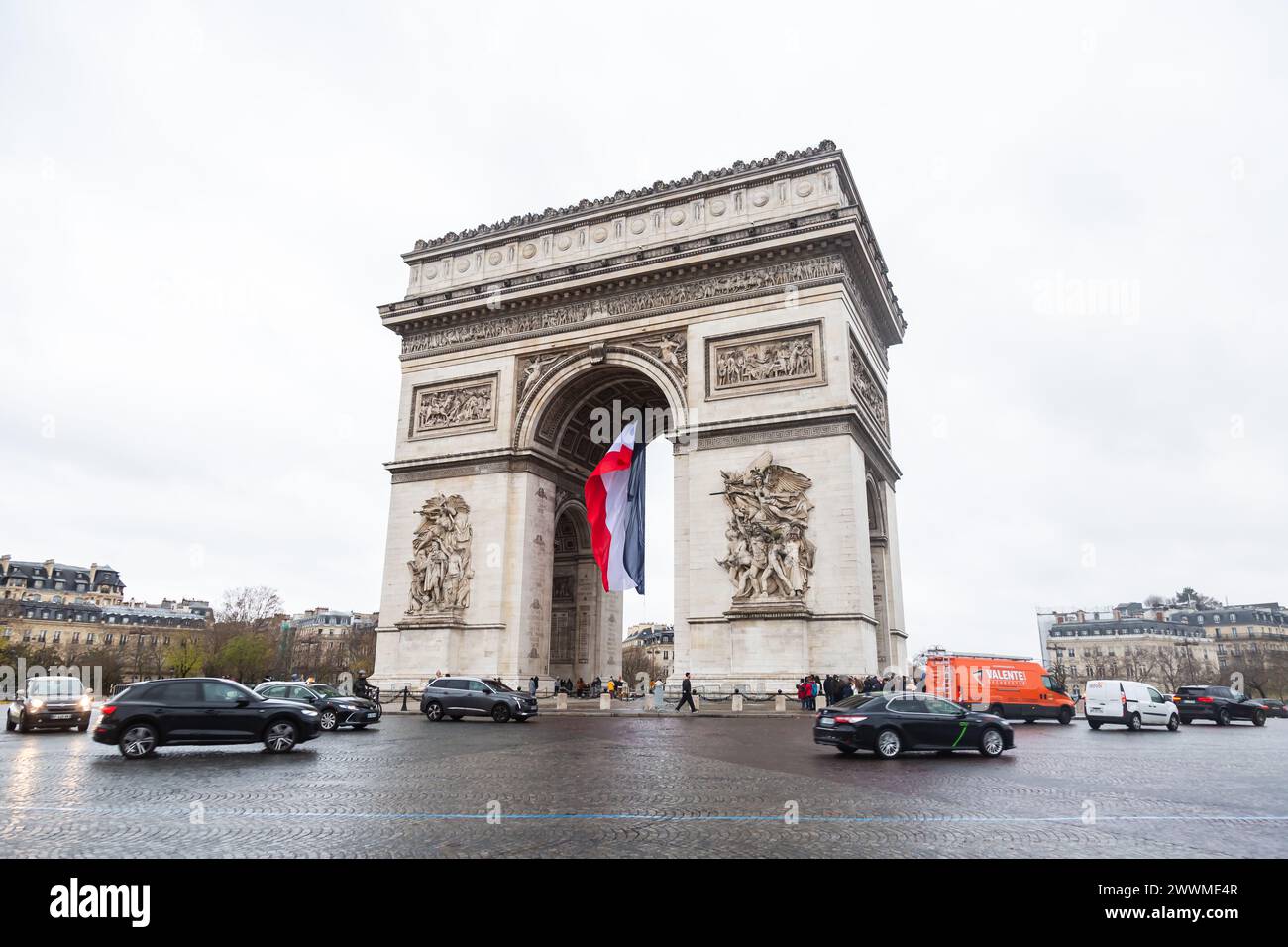 5 décembre 2023- Arc de Triomphe, Paris, France. Banque D'Images